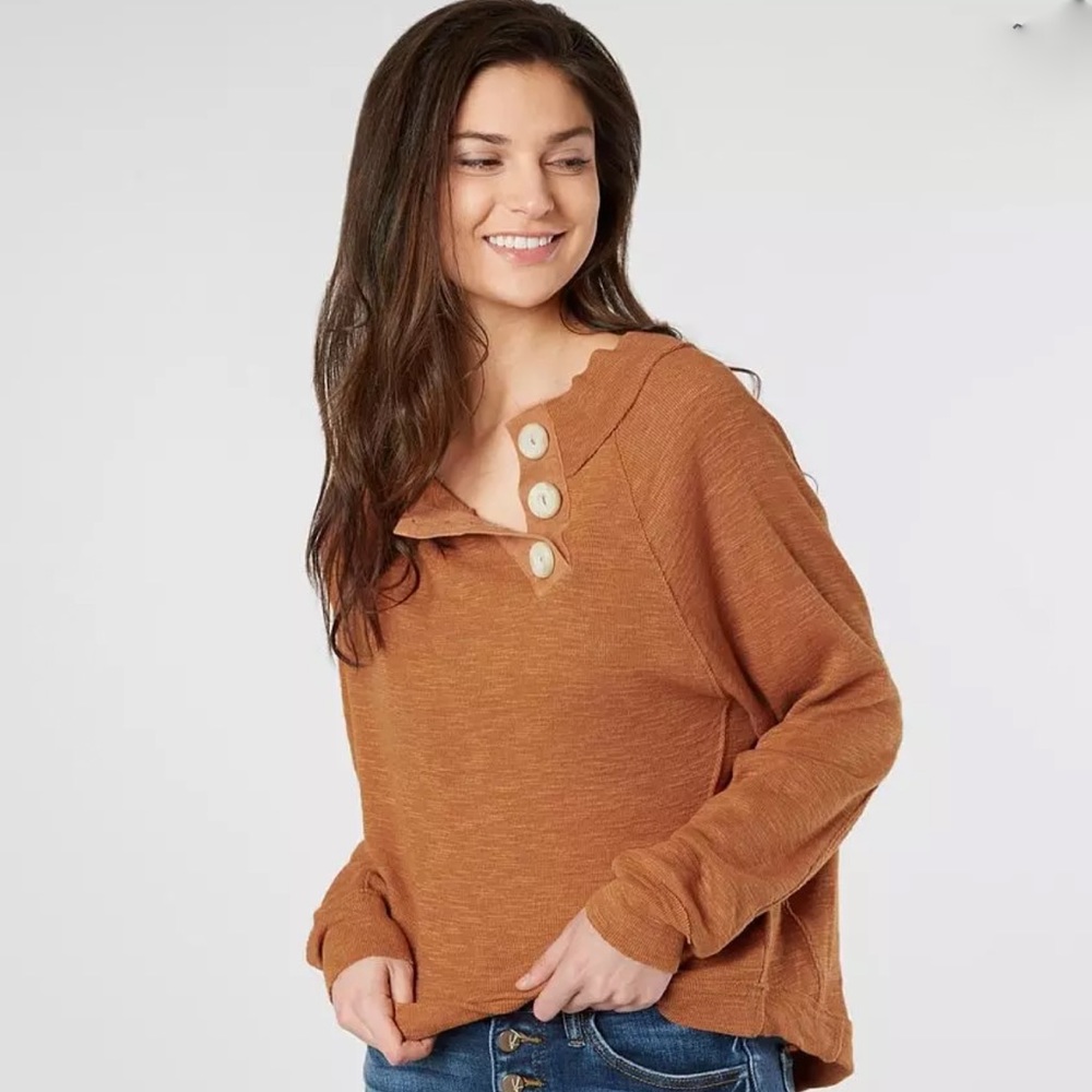 FREE PEOPLE Don’t Forget Me Cedar Knit top, S.